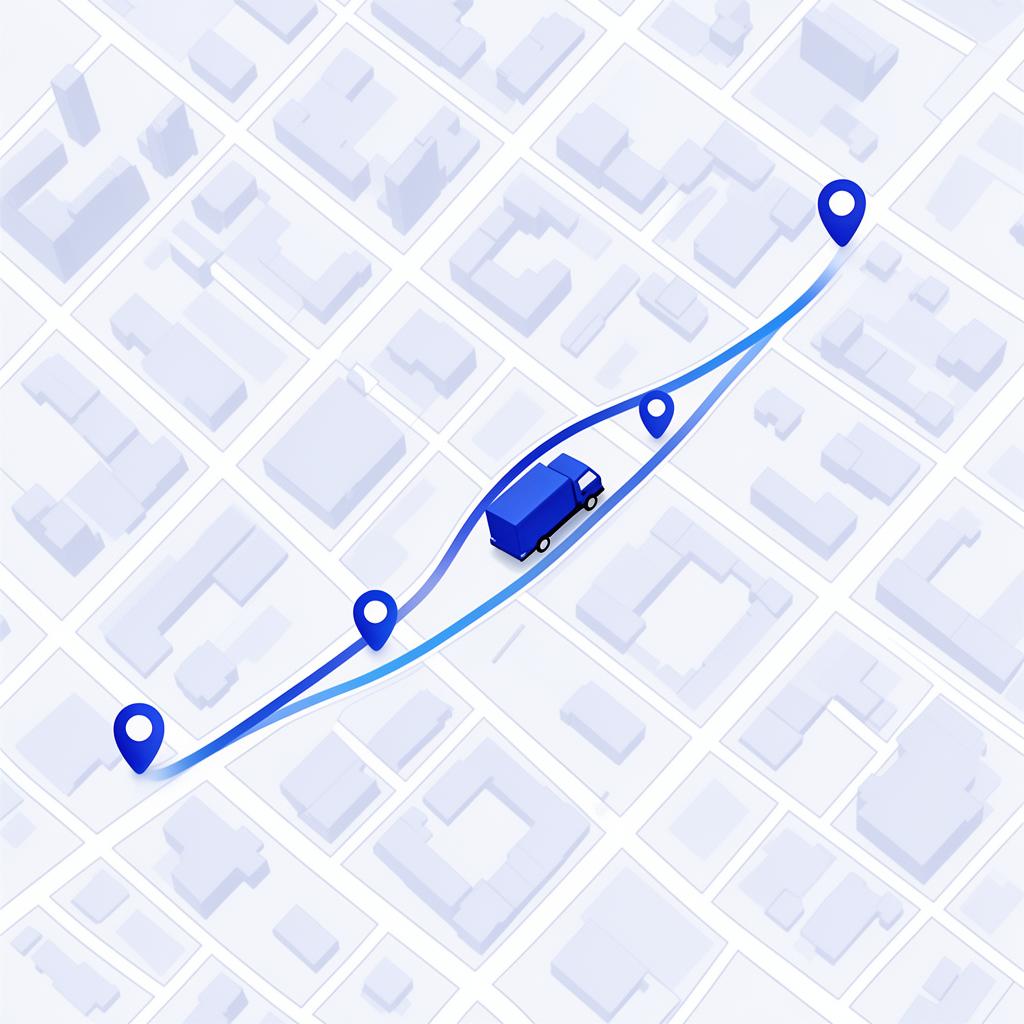 Fleet logistics route map
